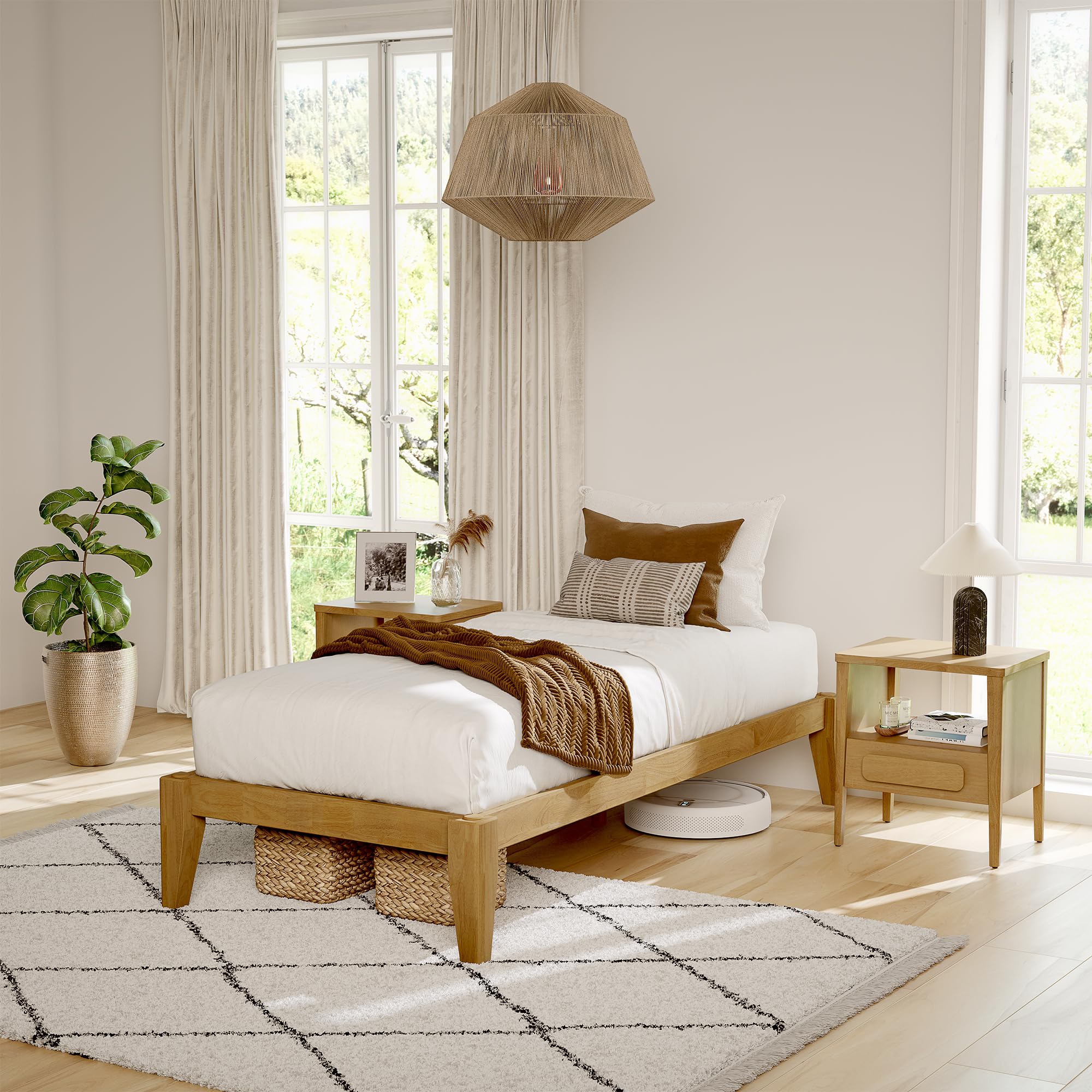 Amazon.com: AllForWood Thor Premium Solid Wood Bed Frame Twin XL